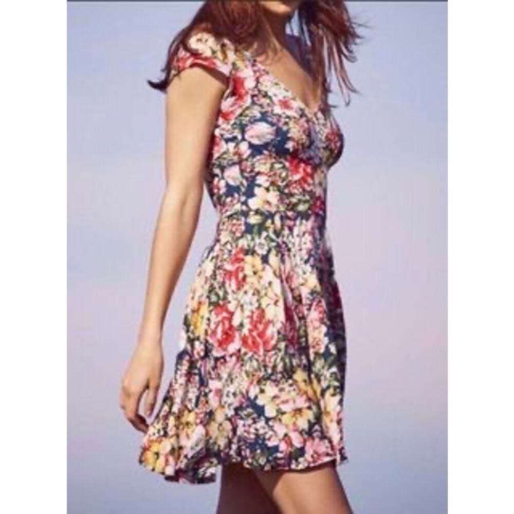 Abercrombie & Fitch Short Cap Sleeve Fit & Flare Floral Dress S
